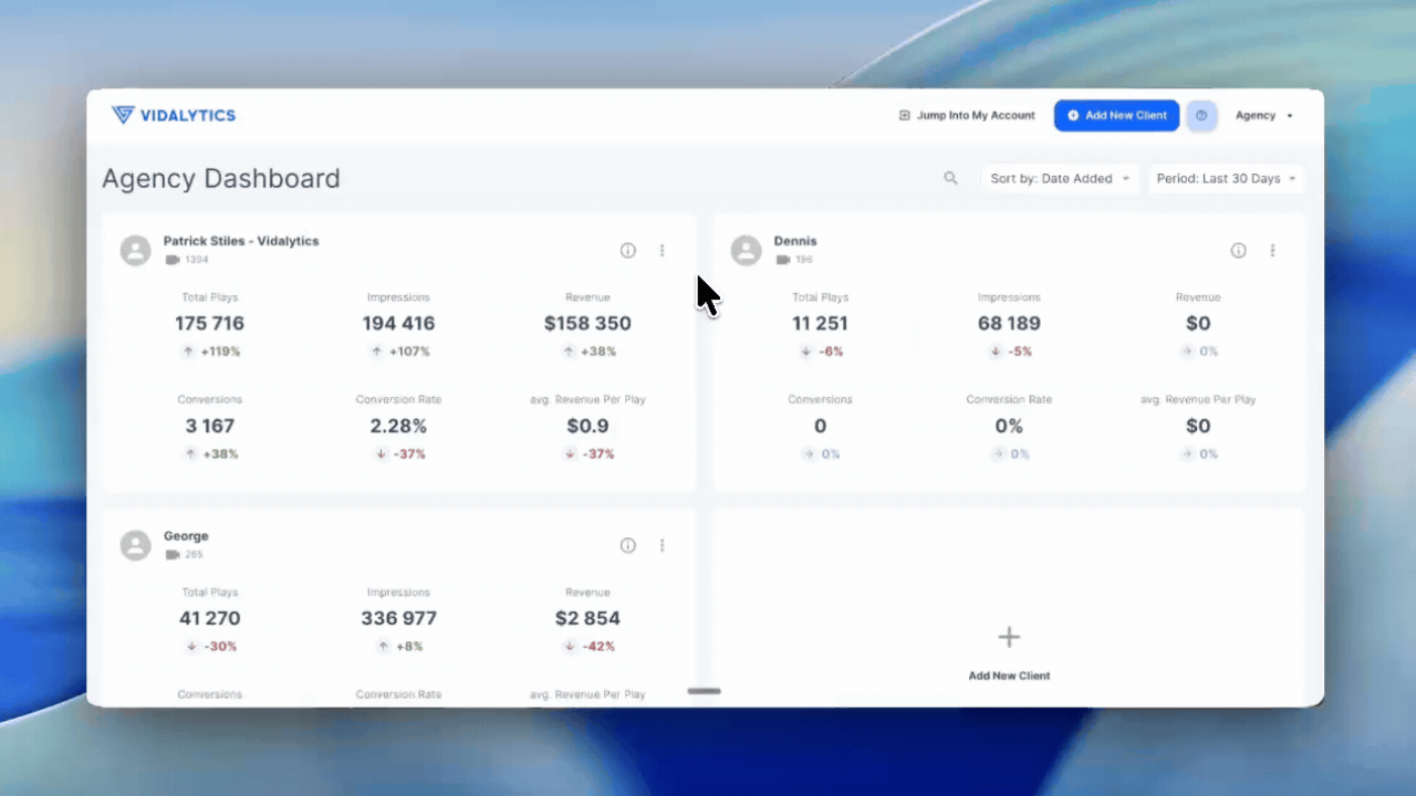 Agency account settings gif
