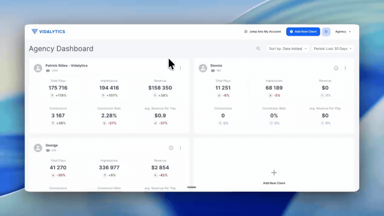 Agency dashboard gif