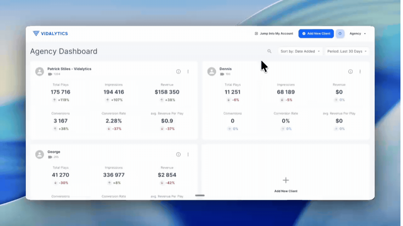 Jump into clients account agency gif